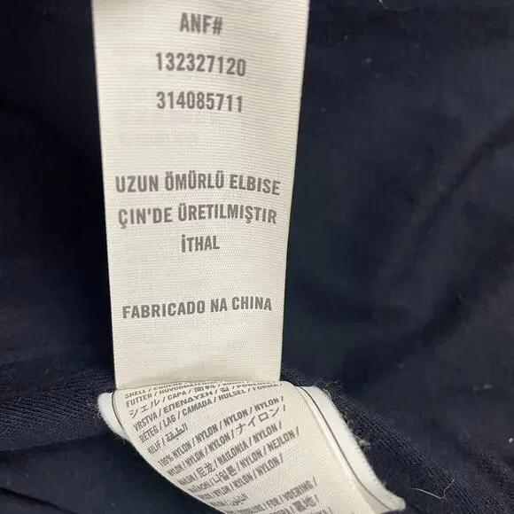 Abercrombie & Fitch Jacket Women XL Navy Windbreaker Outdoor Retro Moose - Picture 10 of 16